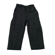 Load image into Gallery viewer, Boys black, stretch satin suit/formal pants, elasticated, Inside leg: 27cm, EUC, size 1,  