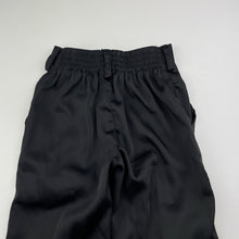 Load image into Gallery viewer, Boys black, stretch satin suit/formal pants, elasticated, Inside leg: 27cm, EUC, size 1,  