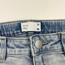 Load image into Gallery viewer, Girls Target, MOM stretch denim jeans, adjustable, Inside leg: 67cm, light marks knees, FUC, size 16,  