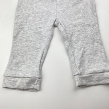 Load image into Gallery viewer, Unisex Higgledee, grey marle ribbed stretchy pants / bottoms, GUC, size 0,  