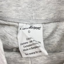 Load image into Gallery viewer, Unisex Higgledee, grey marle ribbed stretchy pants / bottoms, GUC, size 0,  