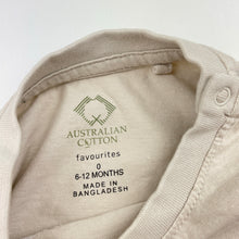 Load image into Gallery viewer, Unisex Favourites, embroidered Aust cotton tee / top, EUC, size 0,  