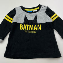 Load image into Gallery viewer, Boys DC Comics, Batman cotton long sleeve top, GUC, size 0,  