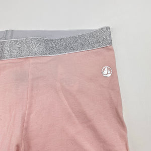 Girls Petit Bateau, pink cropped leggings, Inside leg: 23.5cm, GUC, size 6,  
