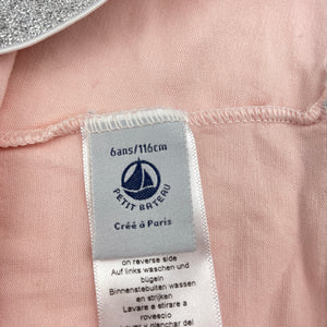 Girls Petit Bateau, pink cropped leggings, Inside leg: 23.5cm, GUC, size 6,  
