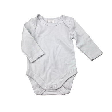 Unisex Baby Berry, white cotton bodysuit / romper, EUC, size 000,  