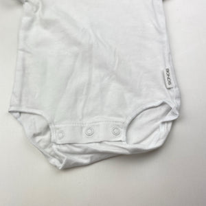 Unisex Bonds, white stretchy bodysuit / romper, EUC, size 0000,  