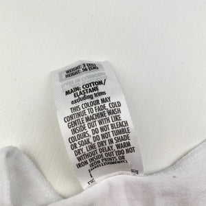 Unisex Bonds, white stretchy bodysuit / romper, EUC, size 0000,  