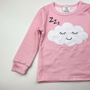 Girls SHEIN, soft feel long sleeve pyjama top, EUC, size 1,  