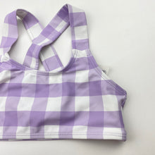 Load image into Gallery viewer, Girls Cotton On, purple check swim top, NEW, size 4,  