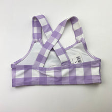 Load image into Gallery viewer, Girls Cotton On, purple check swim top, NEW, size 4,  