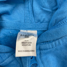 Load image into Gallery viewer, Boys Tiny Little Wonders, fleece lined zip hoodie sweater, FUC, size 000,  