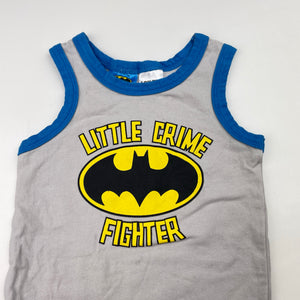 Boys DC Comics, Batman stretchy singletsuit romper, GUC, size 0,  
