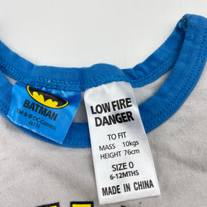 Boys DC Comics, Batman stretchy singletsuit romper, GUC, size 0,  