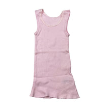 Load image into Gallery viewer, Girls Tiny Little Wonders, pink ribbed cotton singlet top, EUC, size 00,  