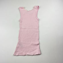 Load image into Gallery viewer, Girls Tiny Little Wonders, pink ribbed cotton singlet top, EUC, size 00,  