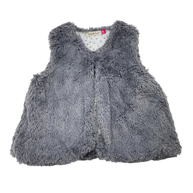 Girls Lily & Dan, cotton lined faux fur vest, EUC, size 3,  