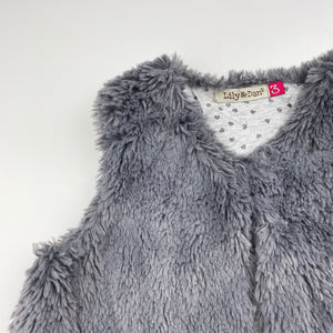 Girls Lily & Dan, cotton lined faux fur vest, EUC, size 3,  