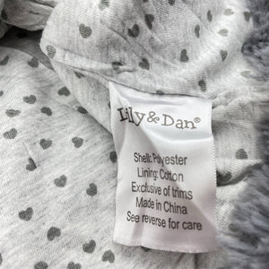Girls Lily & Dan, cotton lined faux fur vest, EUC, size 3,  