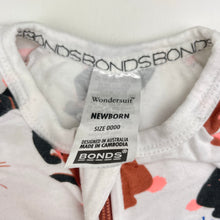 Load image into Gallery viewer, Unisex Bonds, zip wondersuit / zippy / romper, rabbits, GUC, size 0000,  