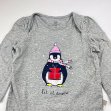 Load image into Gallery viewer, Girls GAP, cotton bodysuit / romper, penguin, GUC, size 1,  