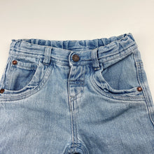 Load image into Gallery viewer, Boys Target, blue denim shorts, adjustable, mark back right cuff, FUC, size 1,  