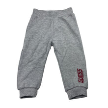 Load image into Gallery viewer, Unisex Guess, fleece lined track pants, elasticated, Inside leg: 24.5cm, GUC, size 12 months,  