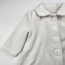 Load image into Gallery viewer, Girls Mango, white fleece jacket / coat, GUC, size 1,  
