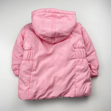Load image into Gallery viewer, Girls Lily &amp; Dan, reversible floral / pink hooded jacket / coat, EUC, size 0,  