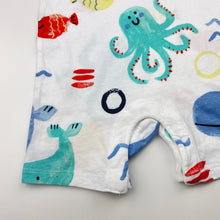 Load image into Gallery viewer, Boys F&amp;F, cotton romper, whales, FUC, size 0,  