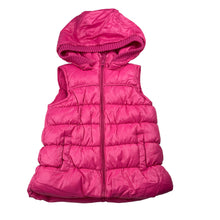 Load image into Gallery viewer, Girls Lily &amp; Dan, fleece lined hooded puffer vest / jacket, EUC, size 4,  