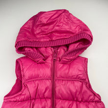 Load image into Gallery viewer, Girls Lily &amp; Dan, fleece lined hooded puffer vest / jacket, EUC, size 4,  