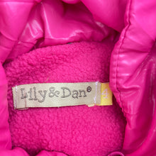 Load image into Gallery viewer, Girls Lily &amp; Dan, fleece lined hooded puffer vest / jacket, EUC, size 4,  