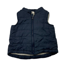 Load image into Gallery viewer, Boys Tiny Little Wonders, cotton lined navy vest, GUC, size 0,  