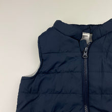 Load image into Gallery viewer, Boys Tiny Little Wonders, cotton lined navy vest, GUC, size 0,  