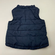 Load image into Gallery viewer, Boys Tiny Little Wonders, cotton lined navy vest, GUC, size 0,  