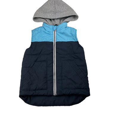 Boys Kids & Co, hooded puffer vest / sleeveless jacket, GUC, size 4,  