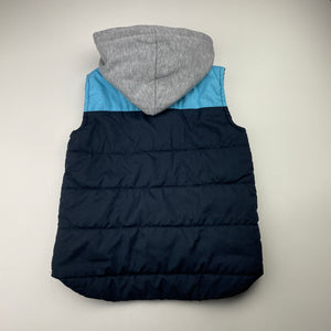 Boys Kids & Co, hooded puffer vest / sleeveless jacket, GUC, size 4,  