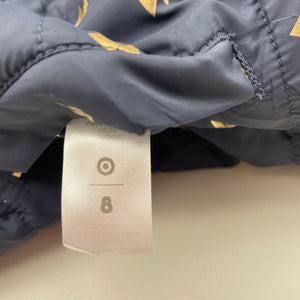 Girls Target, reversible navy/fleece hooded vest, light mark on fleece, FUC, size 8,  