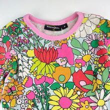 Load image into Gallery viewer, Girls Rock Your Kid, colourful floral long sleeve dress, marks back right cuff, FUC, size 4, L: 50cm