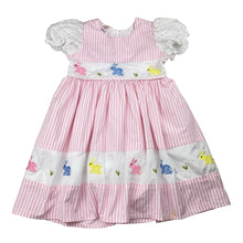 Load image into Gallery viewer, Girls TAMIE, vintage embroidered lined lightweight dress, yellow marks front hem, FUC, size 3, L: 51cm