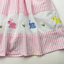 Load image into Gallery viewer, Girls TAMIE, vintage embroidered lined lightweight dress, yellow marks front hem, FUC, size 3, L: 51cm
