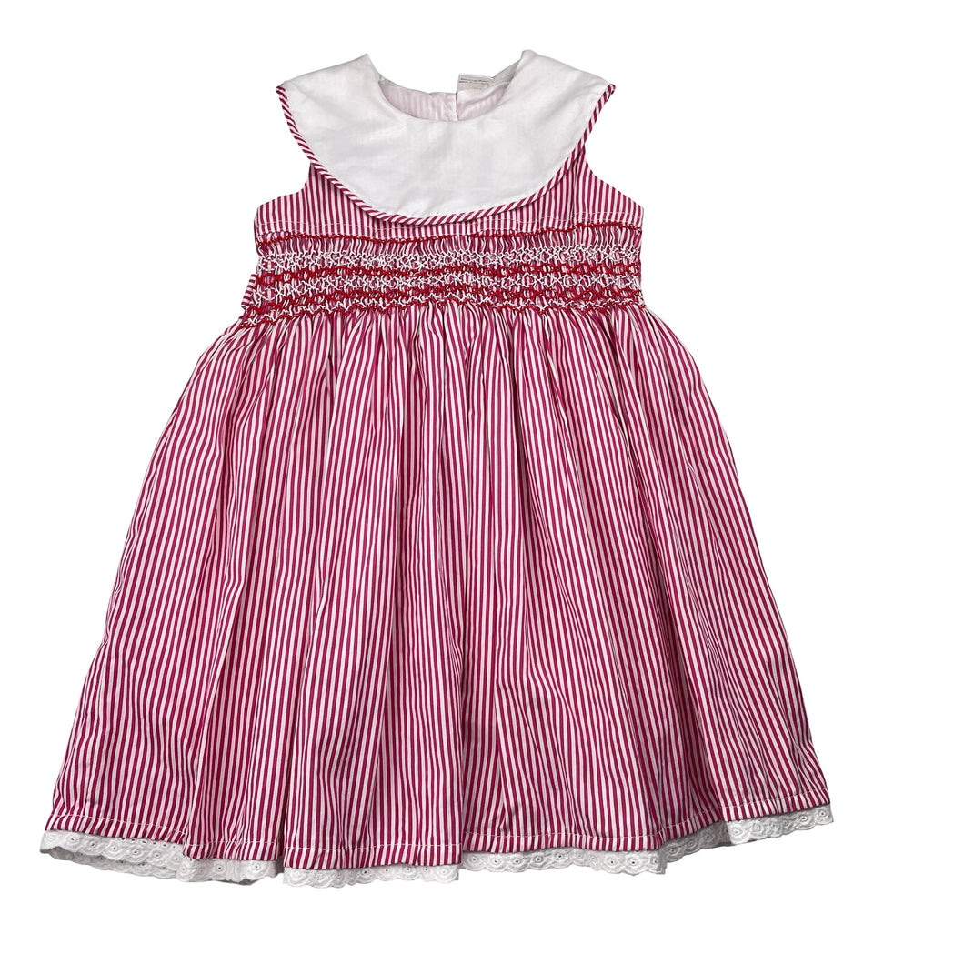 Girls TAMIE, vintage smocked lined dress, GUC, size 3, L: 55cm