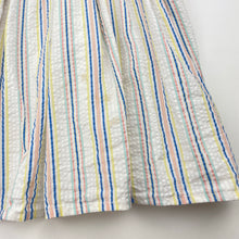 Load image into Gallery viewer, Girls TAMIE, vintage lined striped dress, light marks, FUC, size 3, L: 53cm