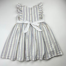 Load image into Gallery viewer, Girls TAMIE, vintage lined striped dress, light marks, FUC, size 3, L: 53cm