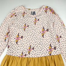 Load image into Gallery viewer, Girls Cotton On, cotton long sleeve dress, birds, light marks back left cuff, FUC, size 8, L: 62cm