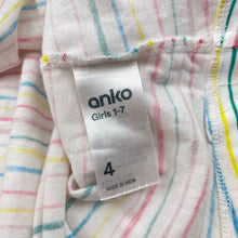 Load image into Gallery viewer, Girls Anko, striped cotton summer dress, FUC, size 4, L: 51cm