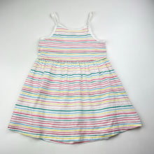 Load image into Gallery viewer, Girls Anko, striped cotton summer dress, FUC, size 4, L: 51cm