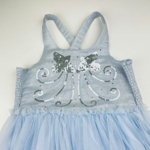 Girls Cotton On, inspired by Disney cotton lined tulle & sequin dress, GUC, size 3-4, L: 67cm
