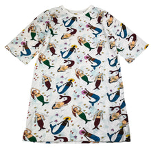 Load image into Gallery viewer, Girls STELLA MCCARTNEY, cotton t-shirt dress, mermaids, EUC, size 8, L: 62cm